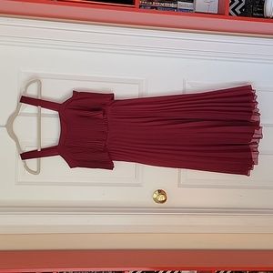 ASOS DESIGN double layer pleated Cami midi dress